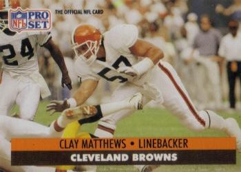 Clay Matthews Cleveland Browns 1991 Pro set NFL #122